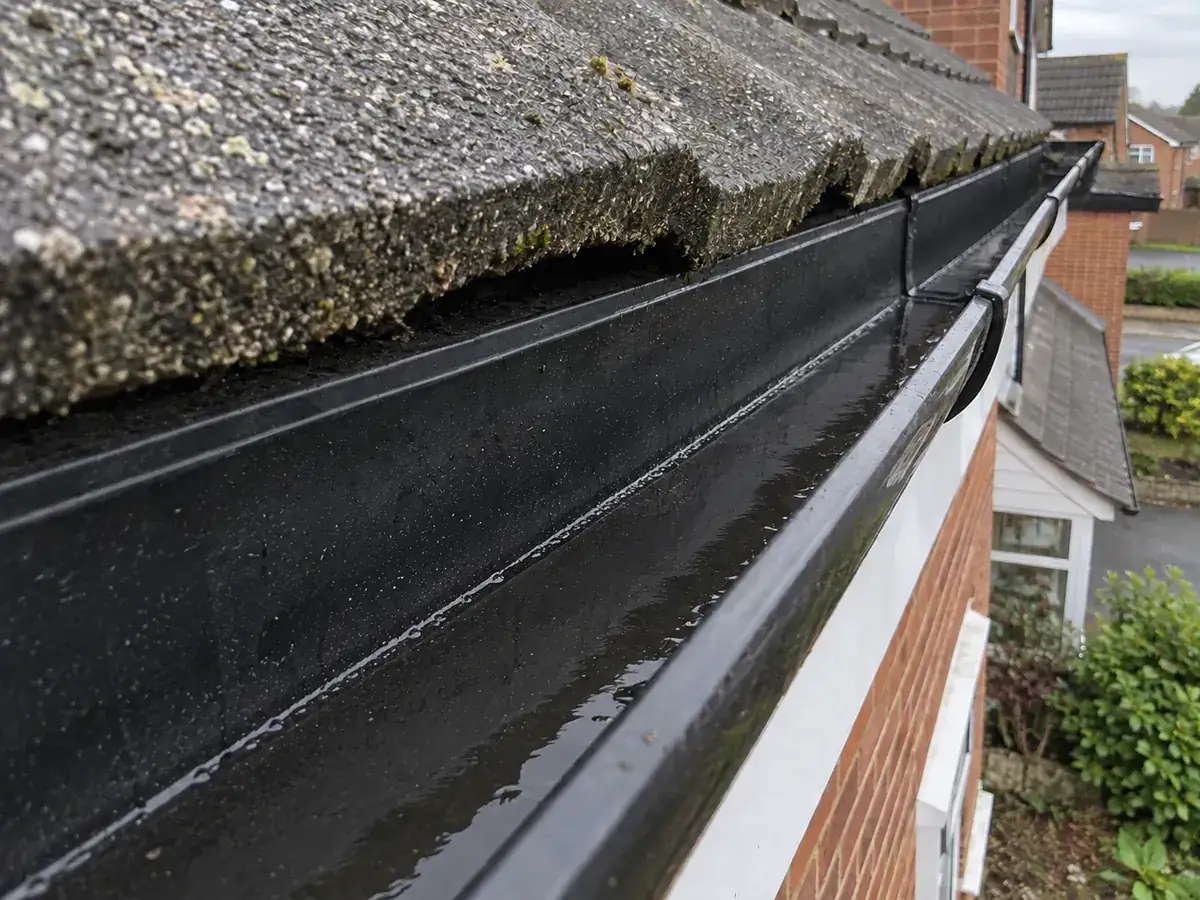 Gutter cleaning, after