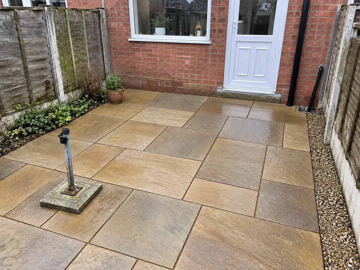 Patio cleaning, after